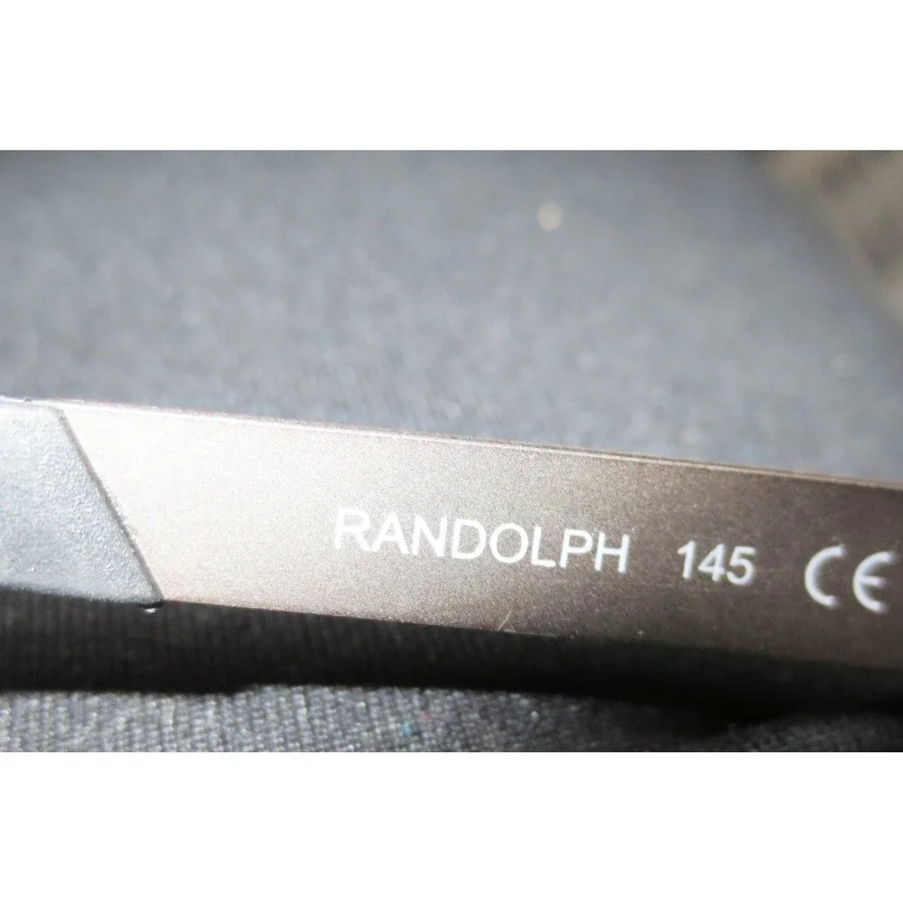 Randolph Engineering Keesler Black Gunmetal Rectangular Eyeglass Frame 58-15-145
